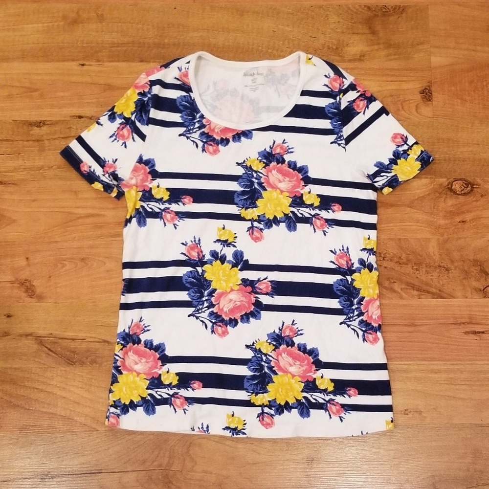 Striped Floral Tee